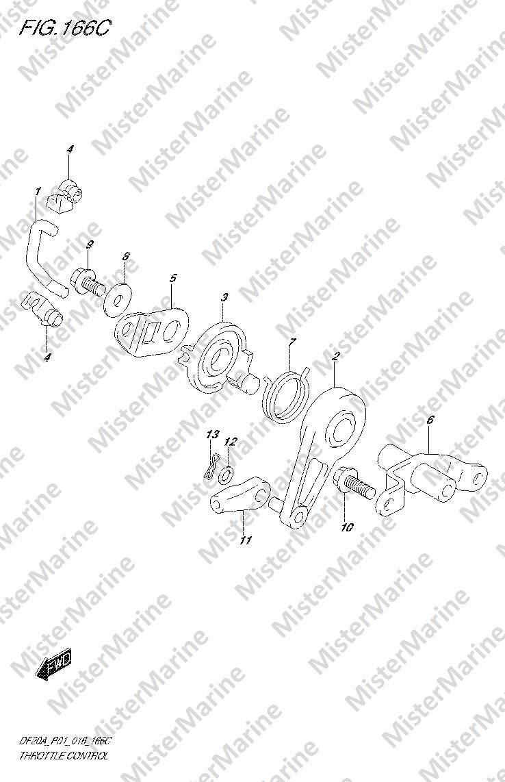 FIG.166C (1-G-12) THROTTLE CONTROL (DF15AR P01)