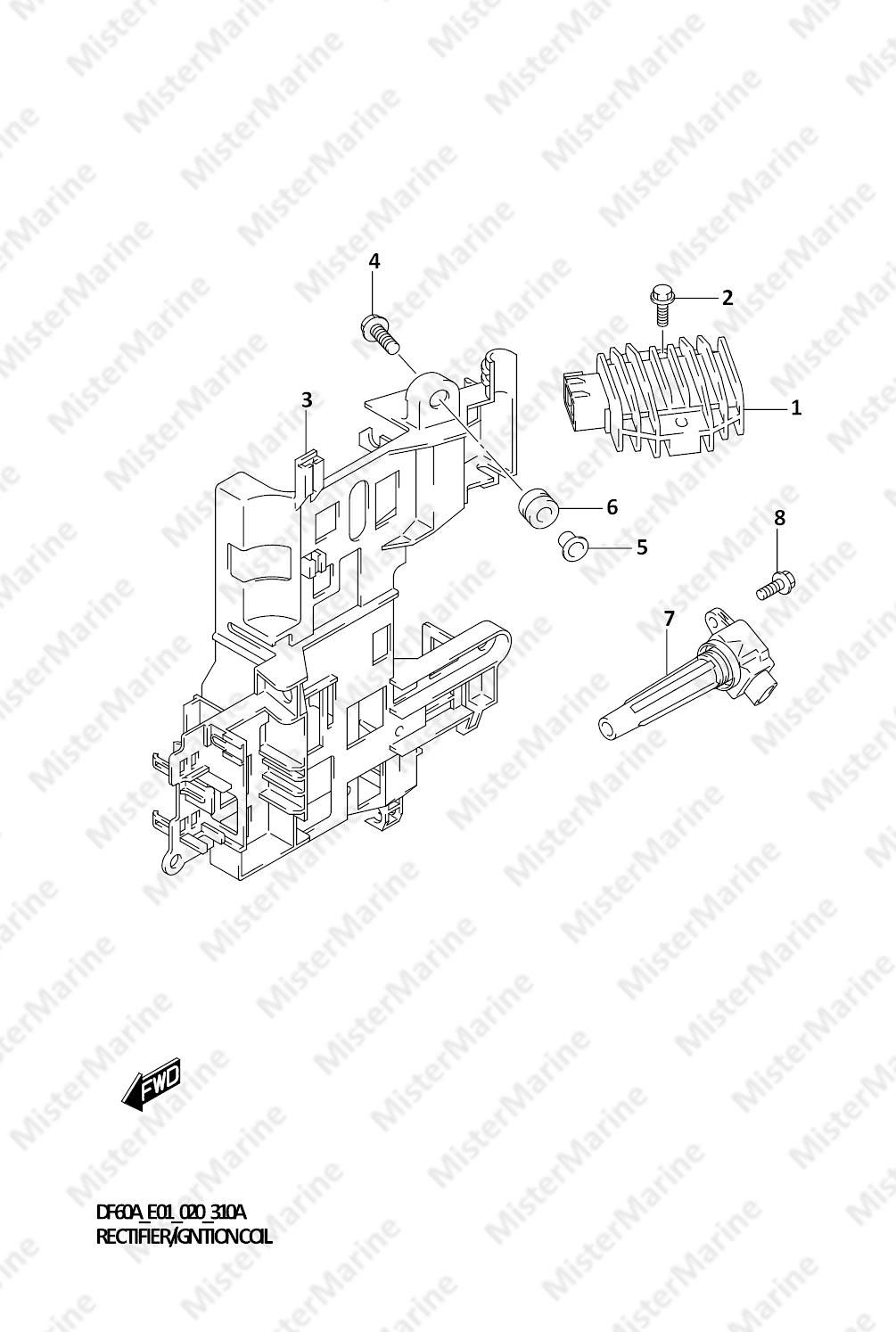 FIG.310A (1-H-2) RECTIFIER/IGNITION COIL