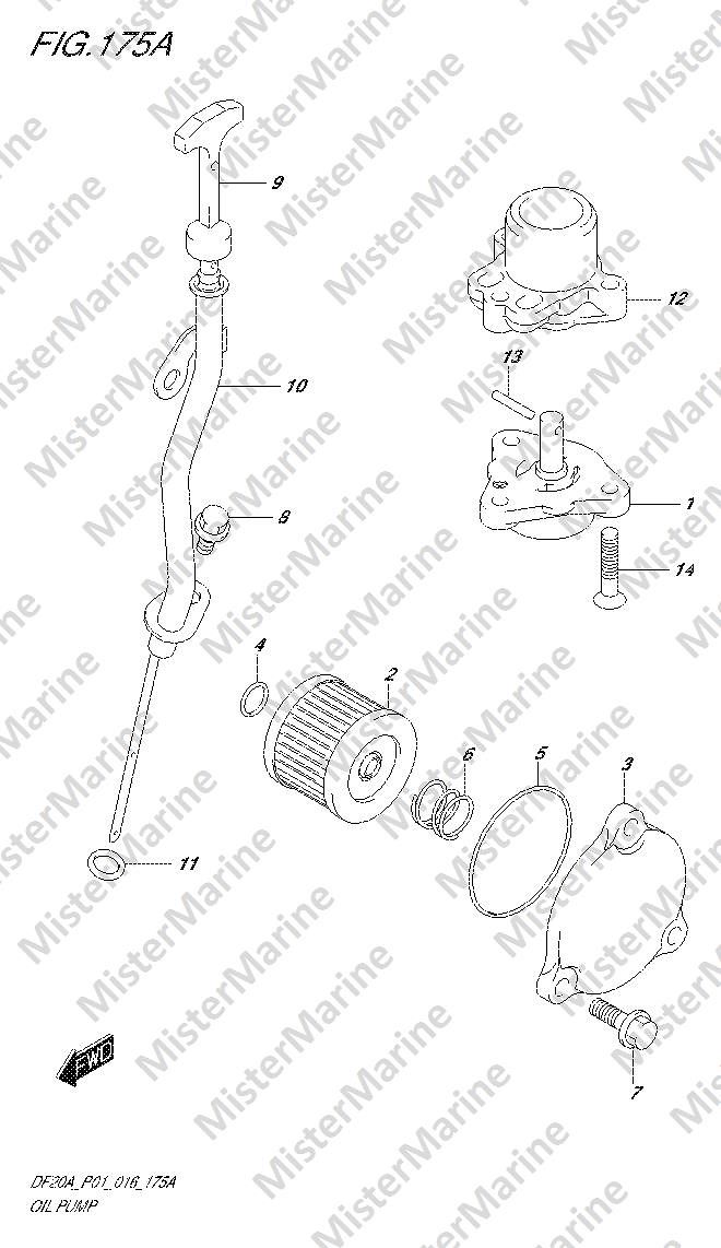 FIG.175A (1-H-14) OIL PUMP