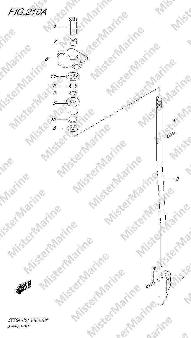 FIG.210A (1-I-13) SHIFT ROD