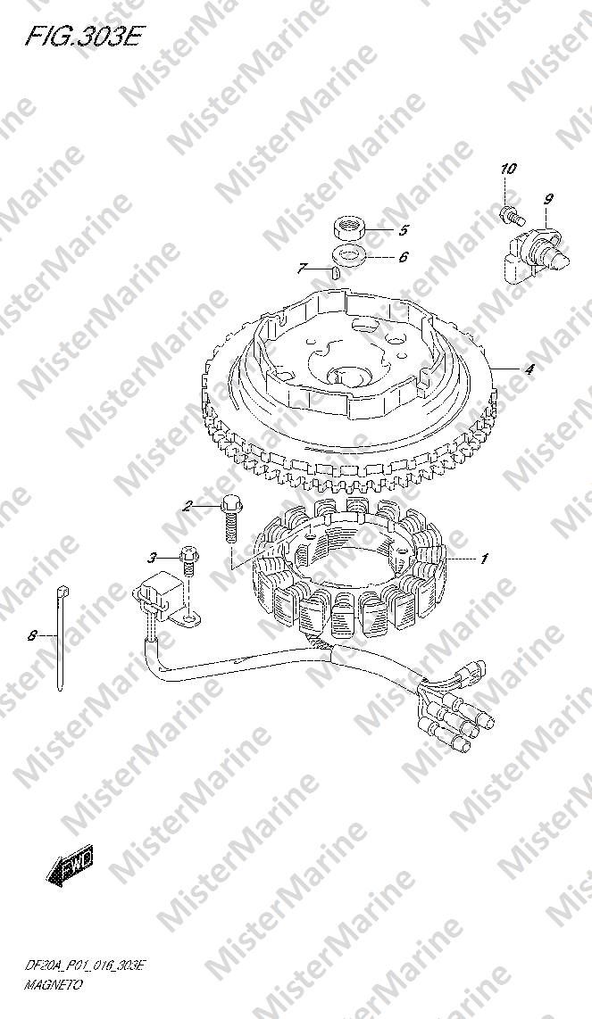 FIG.303E (1-K-15) MAGNETO (ELECTRIC STARTER)