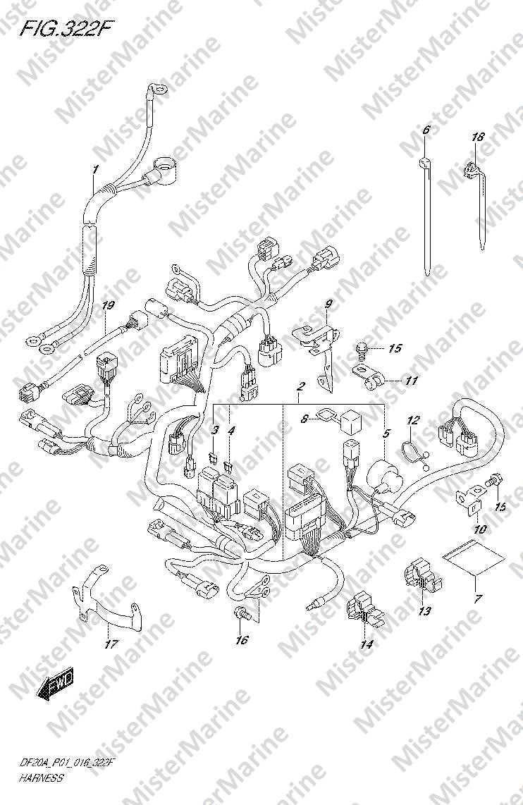 FIG.322F (2-B-5) HARNESS (DF15AT P01)