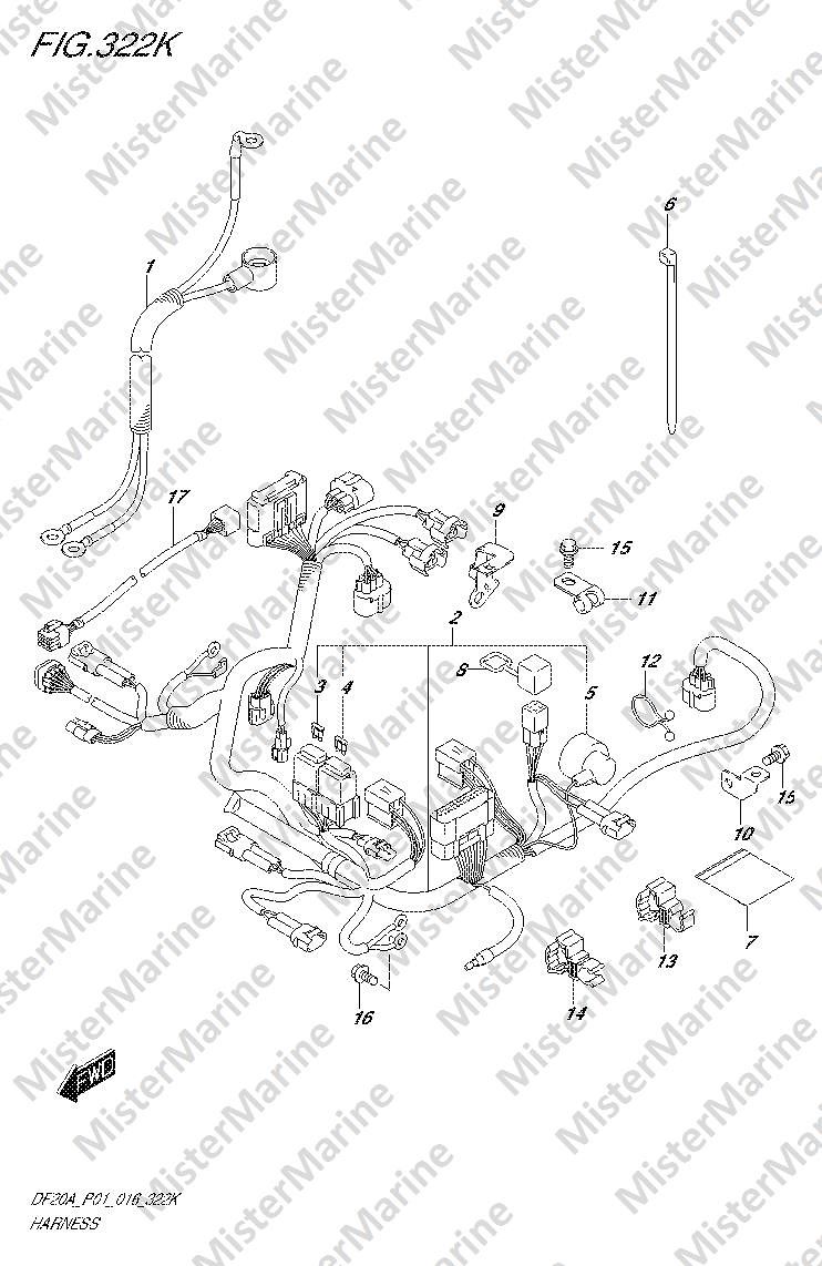FIG.322K (2-B-9) HARNESS (DF20AR P01)