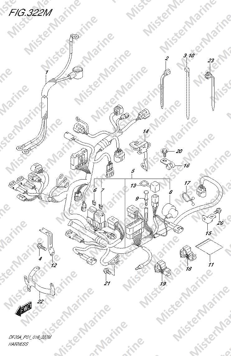 FIG.322M (2-B-11) HARNESS (DF20ATH P01)