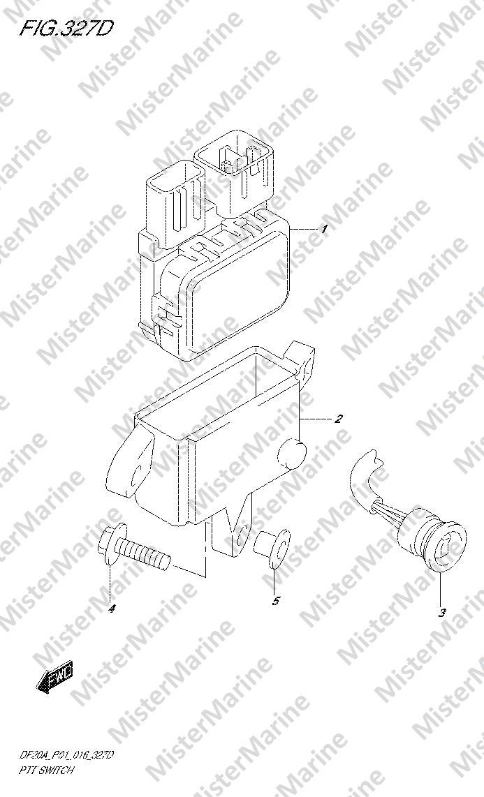 FIG.327D (2-B-15) PTT SWITCH (DF20AT P01)