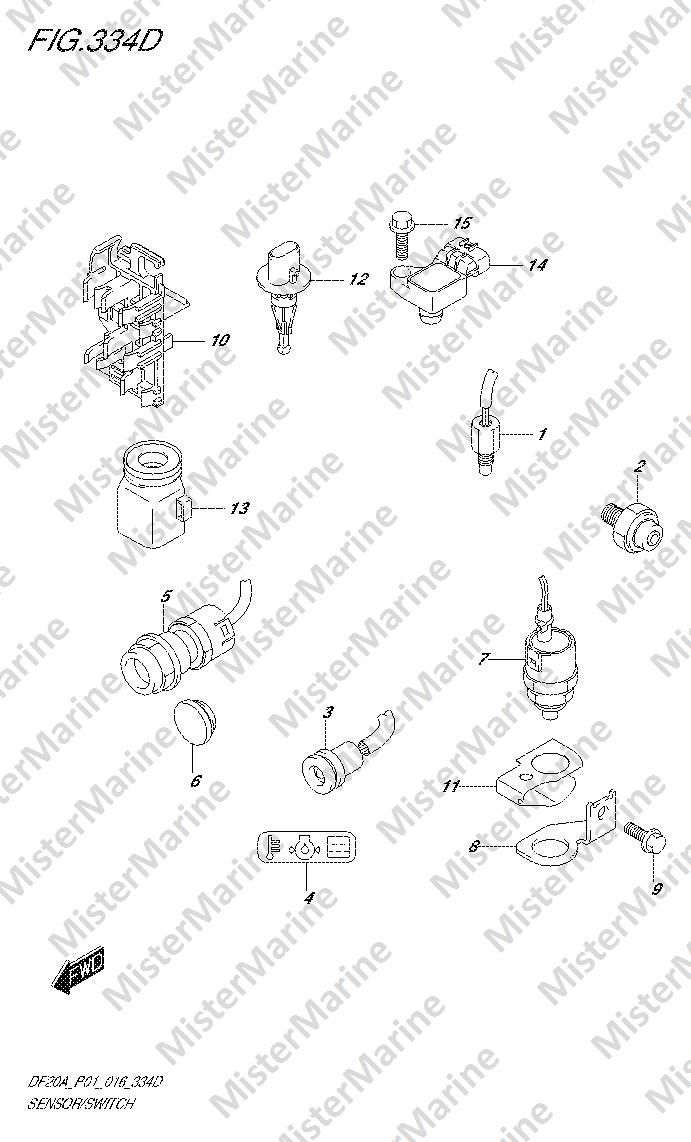 FIG.334D (2-C-6) SENSOR/SWITCH (DF15A P01)
