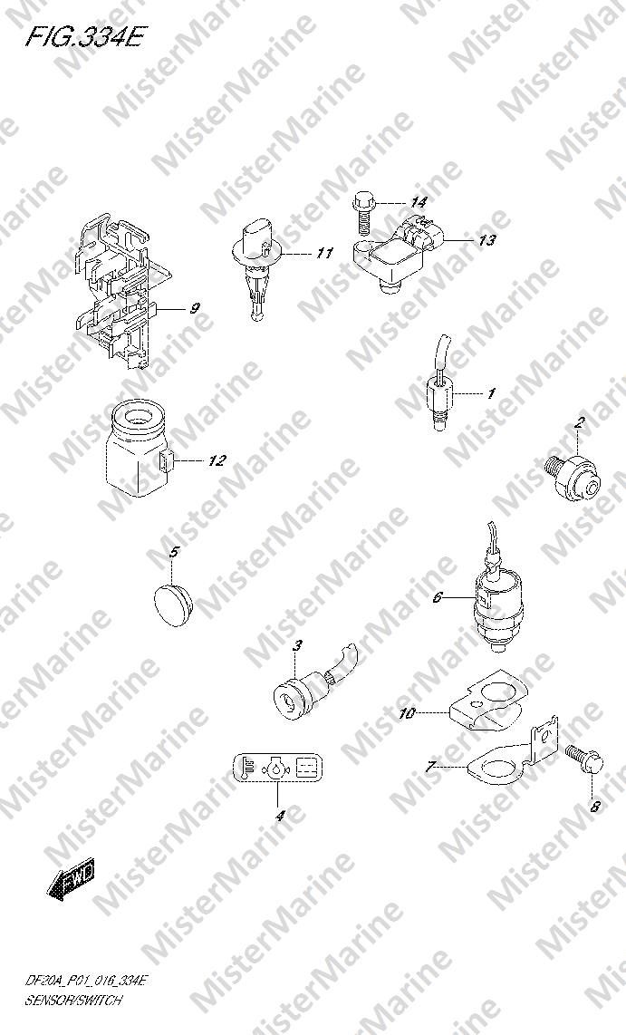 FIG.334E (2-C-7) SENSOR/SWITCH (DF15AR P01)