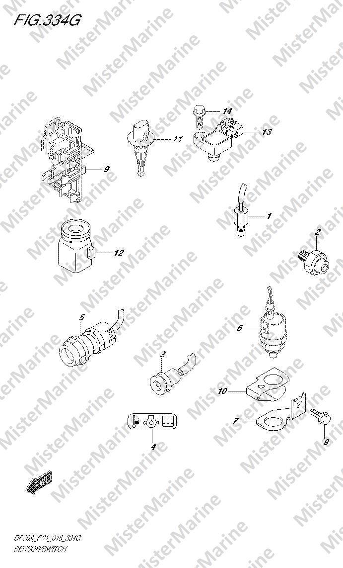 FIG.334G (2-C-9) SENSOR/SWITCH (DF15ATH P01)