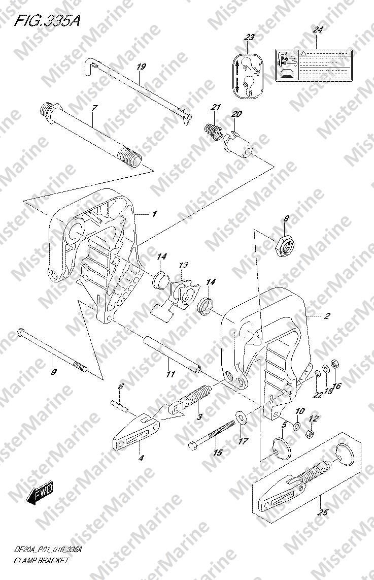 FIG.335A (2-C-15) CLAMP BRACKET (DF9.9B P01)