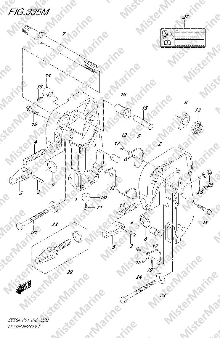 FIG.335M (2-D-12) CLAMP BRACKET (DF20ATH P01)