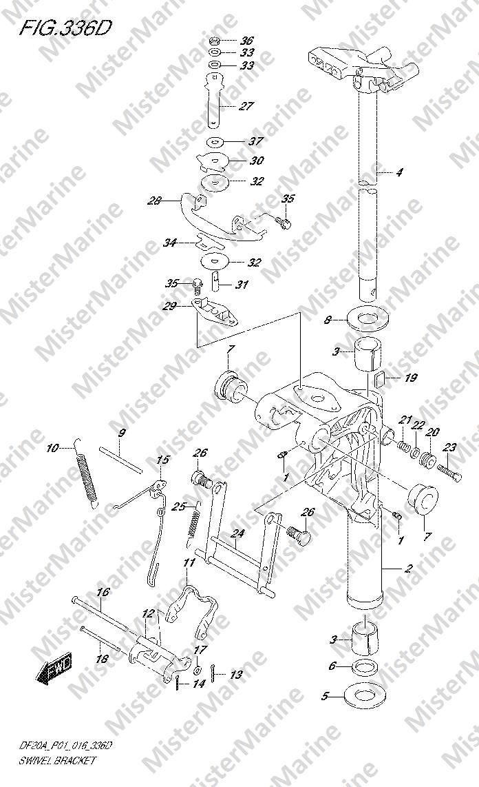 FIG.336D (2-E-4) SWIVEL BRACKET (DF15A P01)