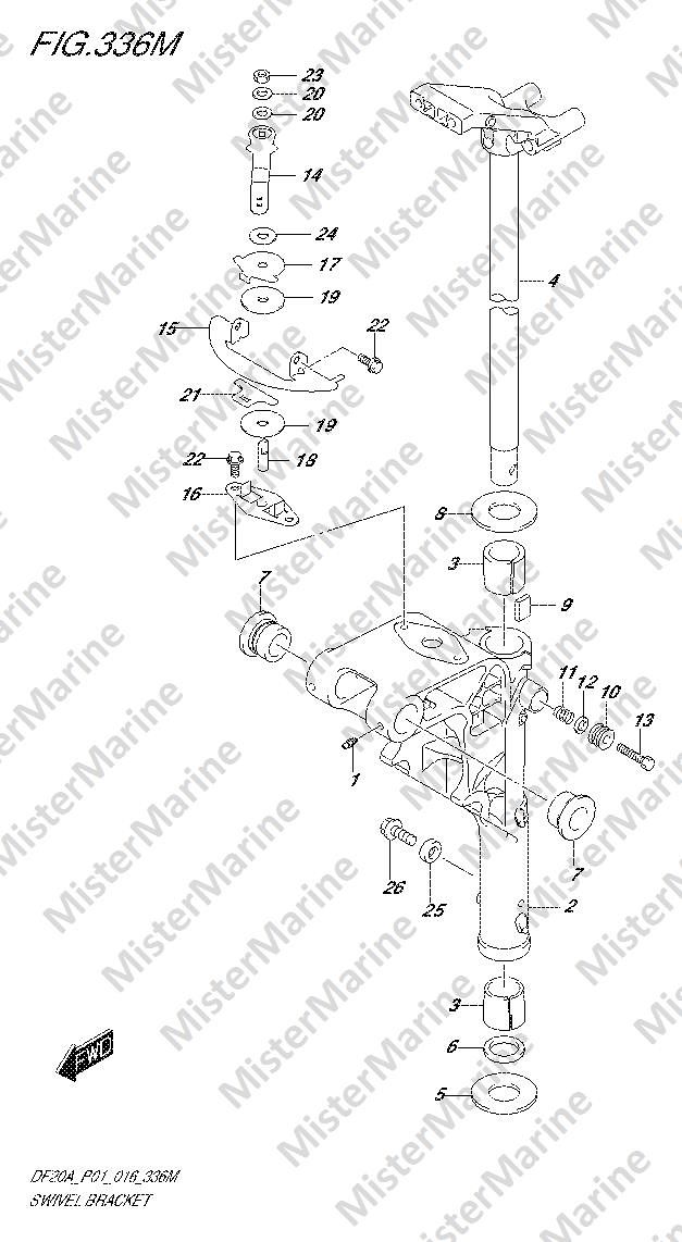 FIG.336M (2-F-4) SWIVEL BRACKET (DF20ATH P01)