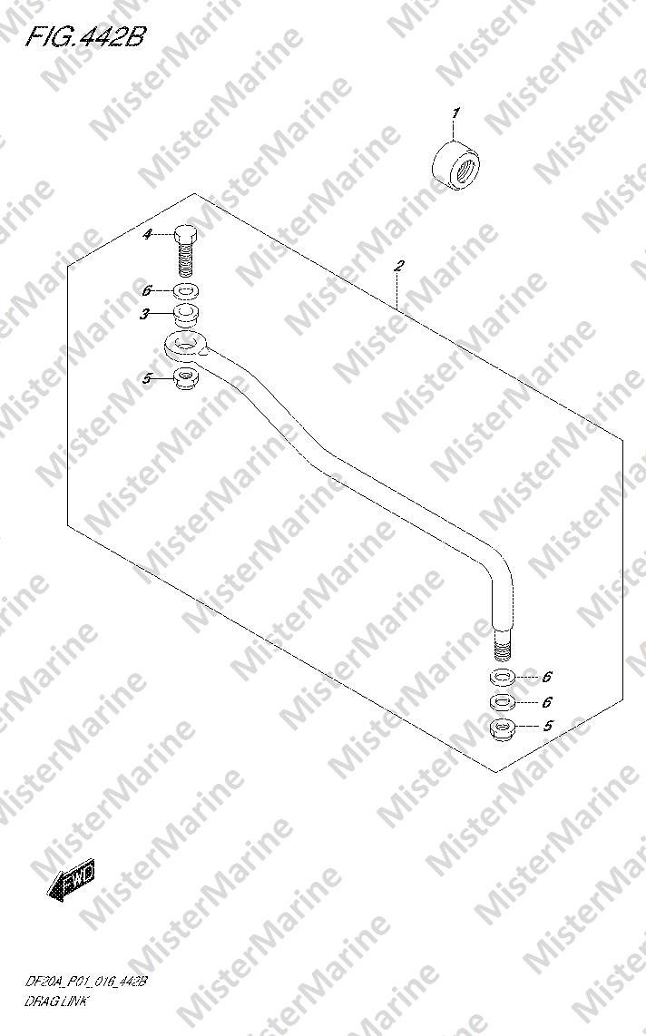 FIG.442B (2-I-4) DRAG LINK (DF9.9BT P01)