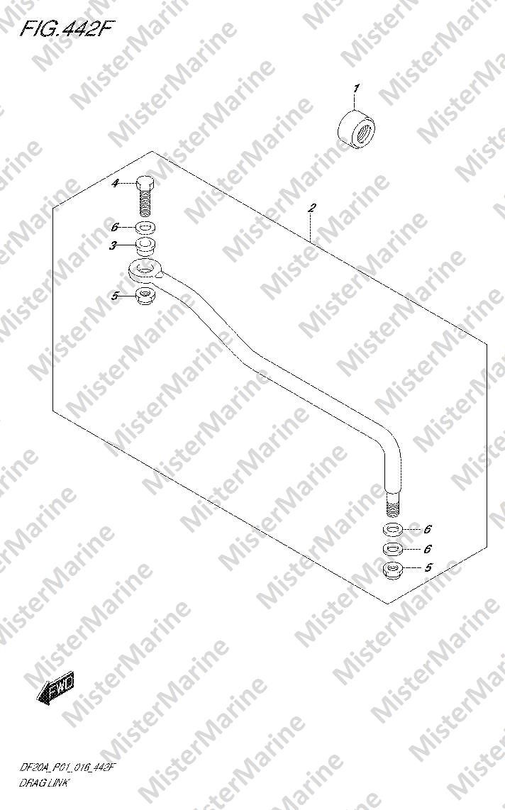 FIG.442F (2-I-8) DRAG LINK (DF20AT P01)