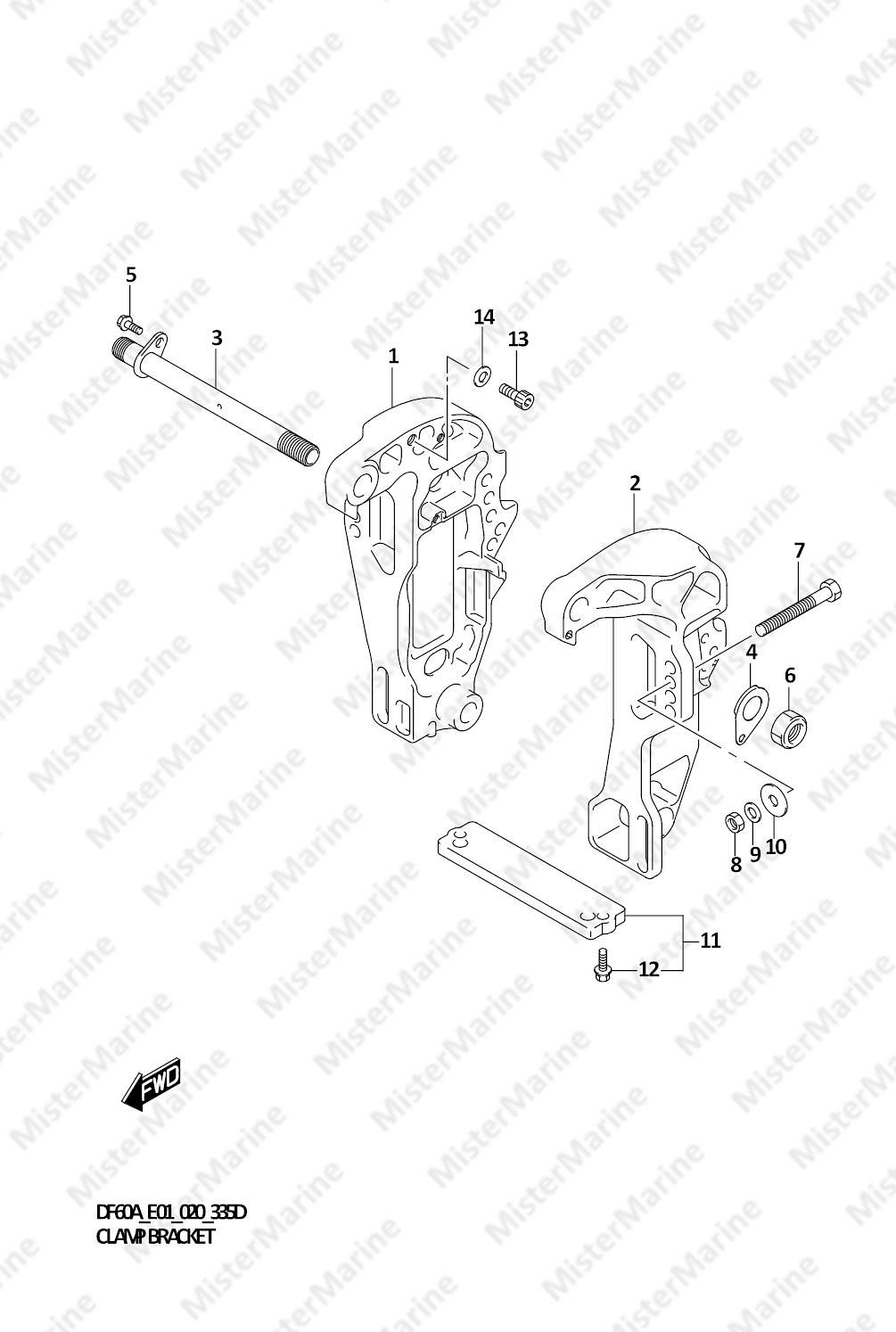 FIG.335D (1-I-12) CLAMP BRACKET 