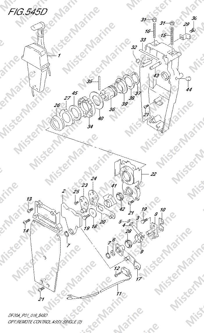 FIG.545D (3-D-3) OPT:REMOTE CONTROL ASSY SINGLE (2) (DF15A P01)