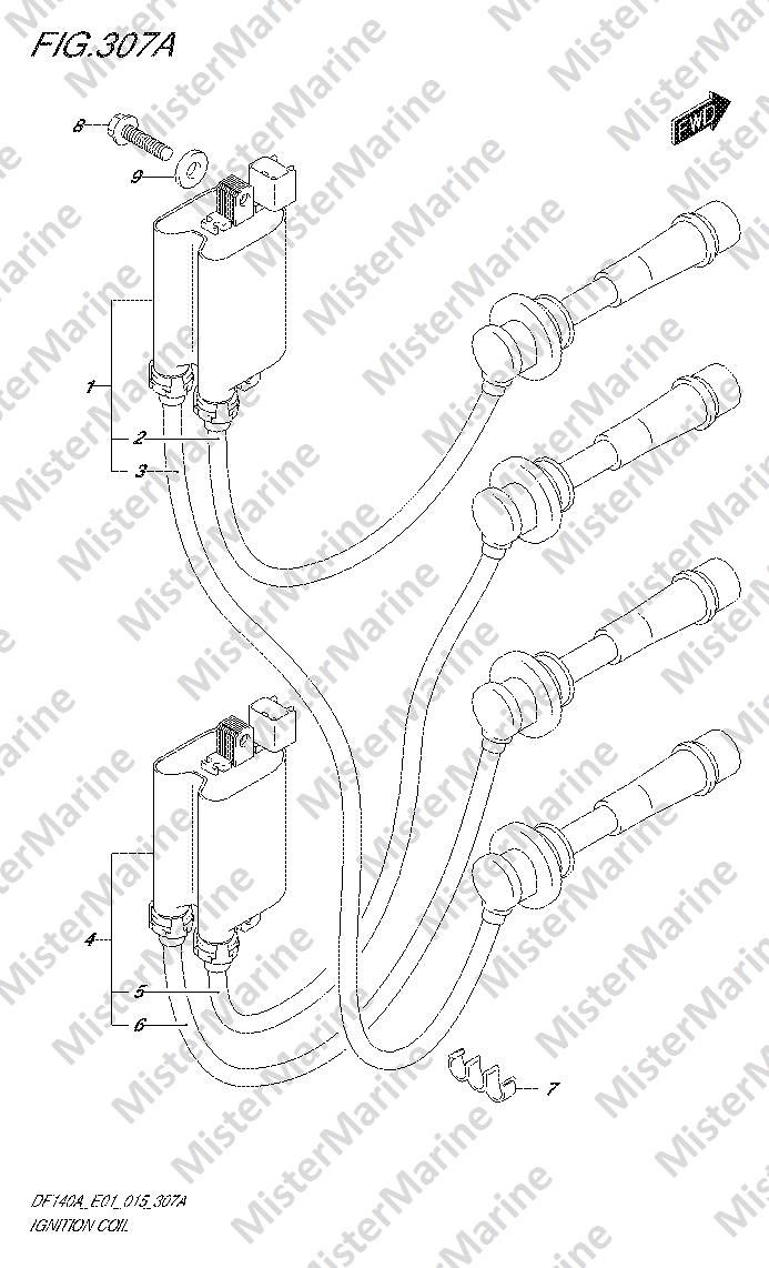 FIG.307A (1-K-14) IGNITION COIL