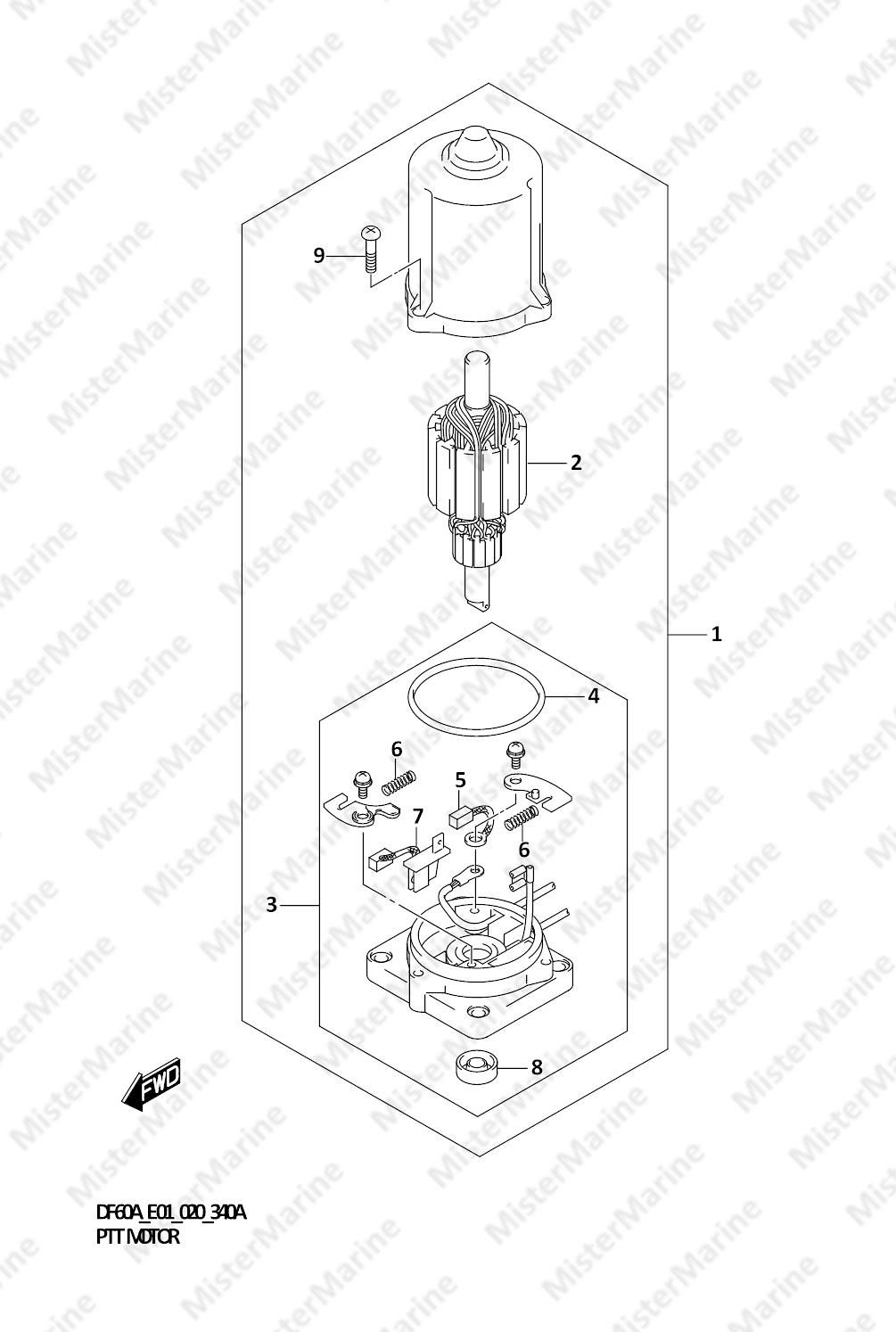 FIG.340A (1-K-8) PTT MOTOR