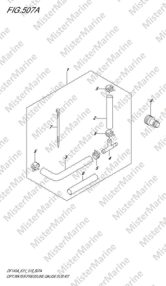 FIG.507A (2-K-12) OPT:WATER PRESSURE GAUGE SUB KIT