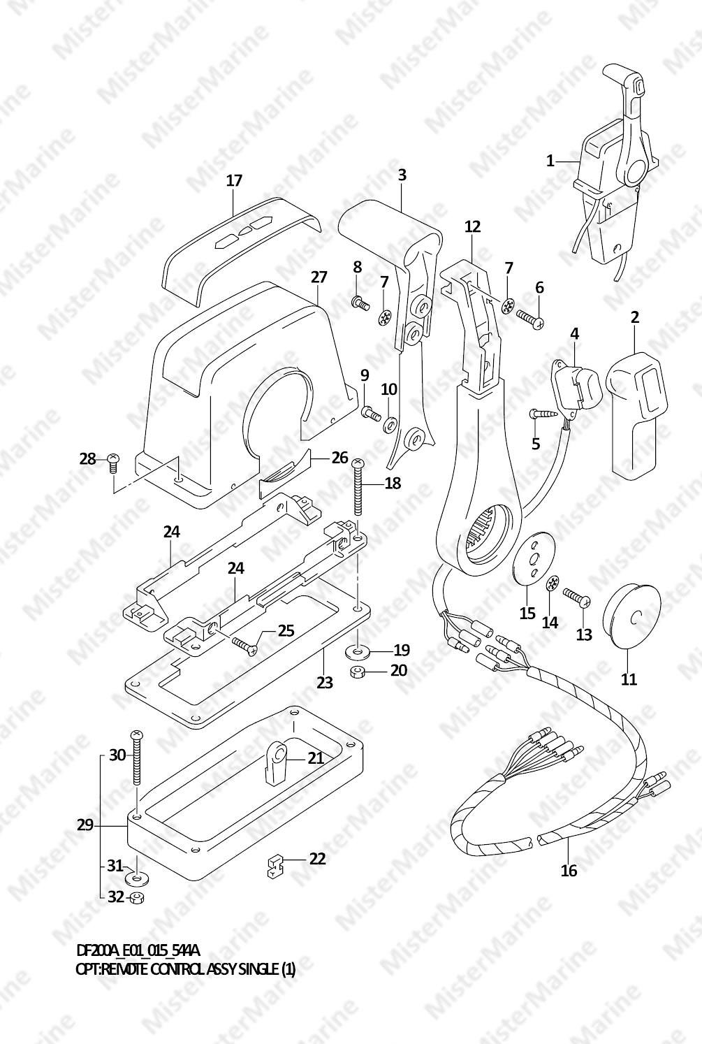 FIG.544A (1-J-11) OPT:REMOTE CONTROL ASSY SINGLE (1)