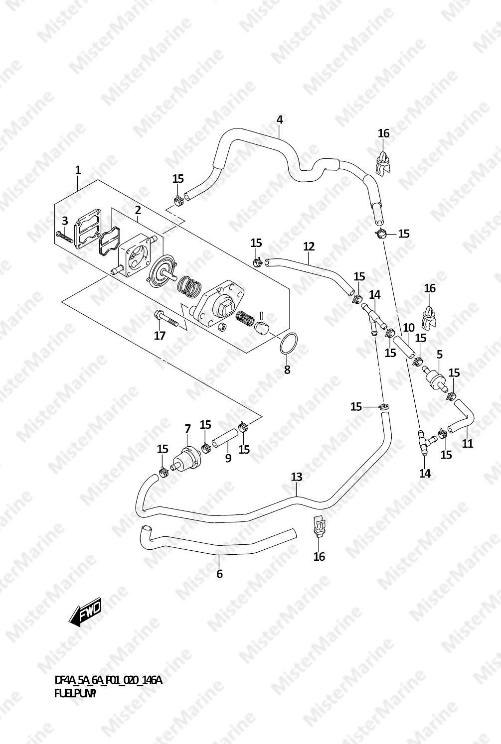 FIG.146A (1-B-9) FUEL PUMP (DF4A)