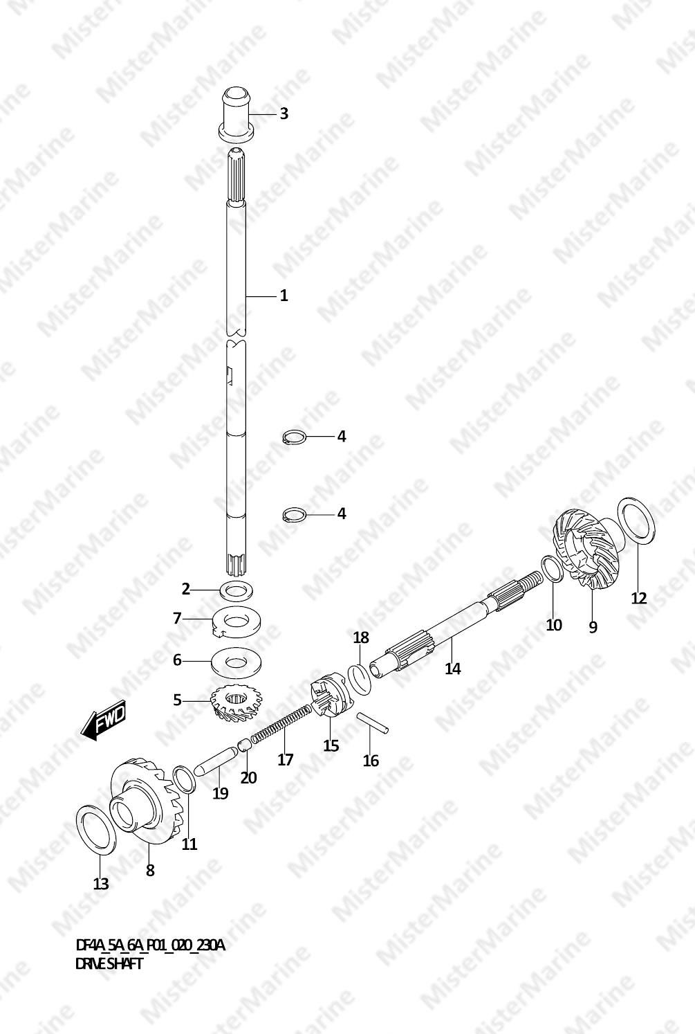 FIG.230A (1-B-16) DRIVE SHAFT