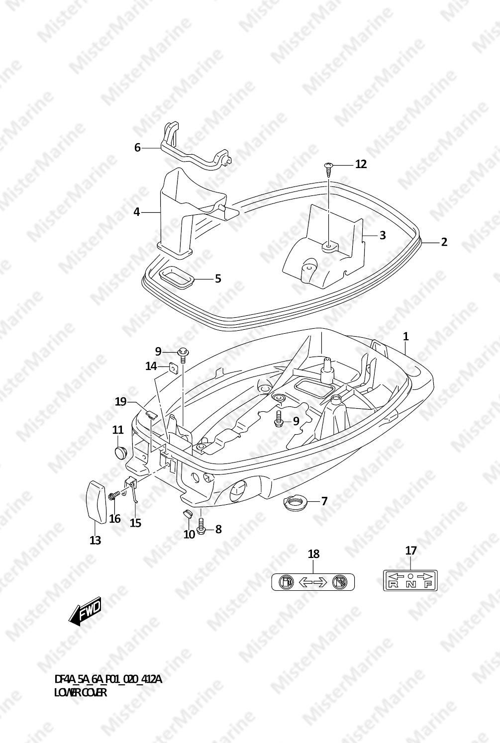 FIG.412A (1-C-9) LOWER COVER (DF4A)