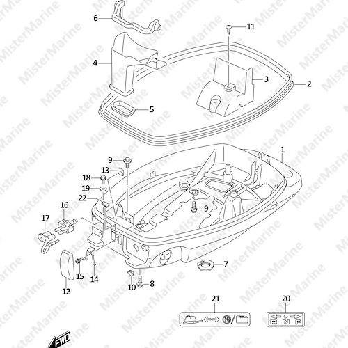 FIG.412C (1-C-10) LOWER COVER (DF5A,DF6A)
